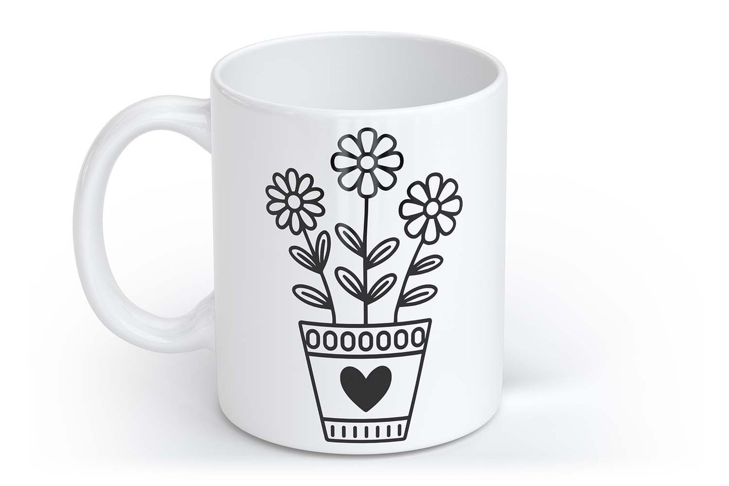 Blumentopf zum Muttertag | Tasse mit Rund- & Herzhenkel | Your Attitude Club