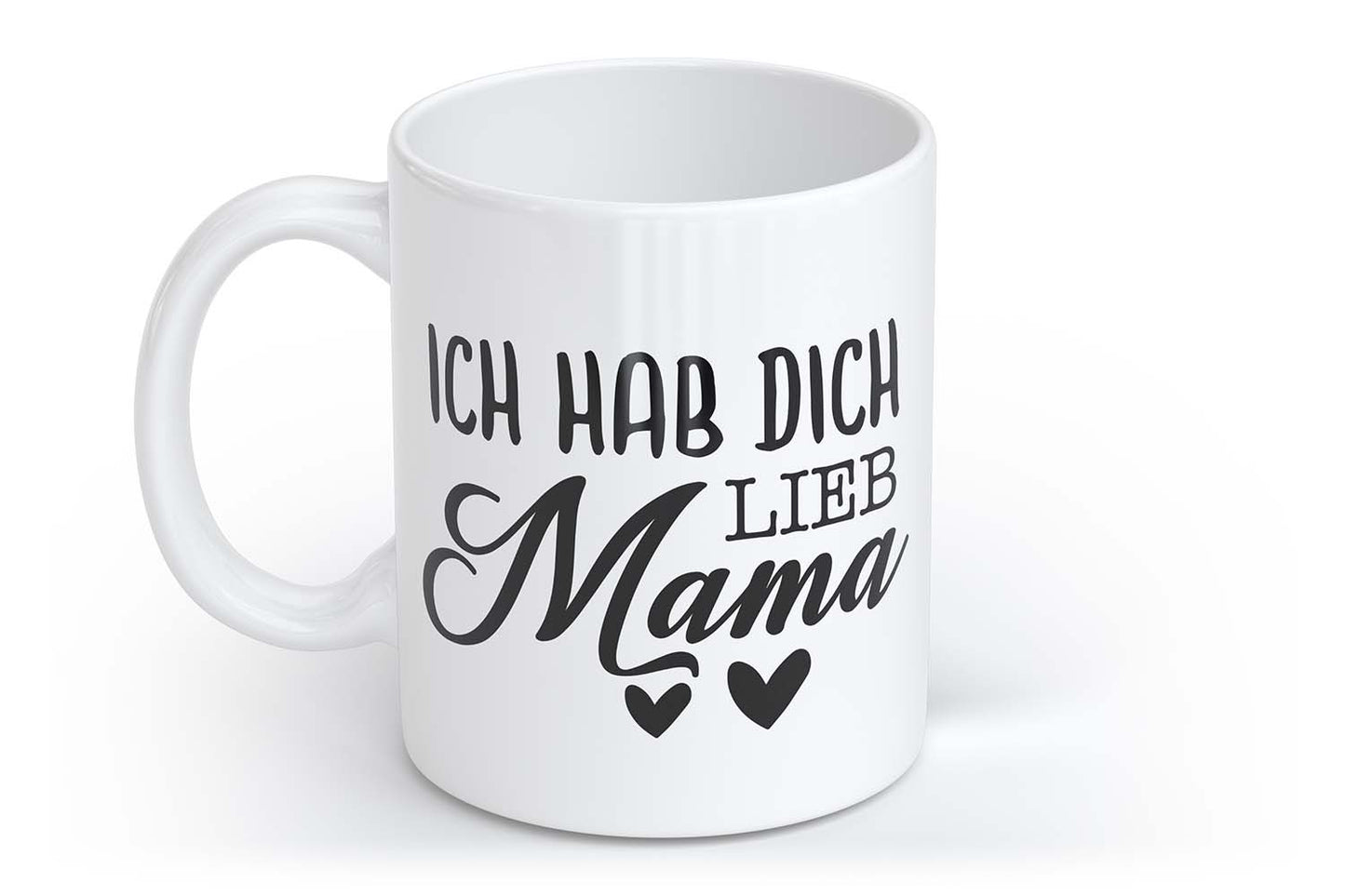 ich hab dich lieb, Mama | Tasse mit Rund- & Herzhenkel | Your Attitude Club