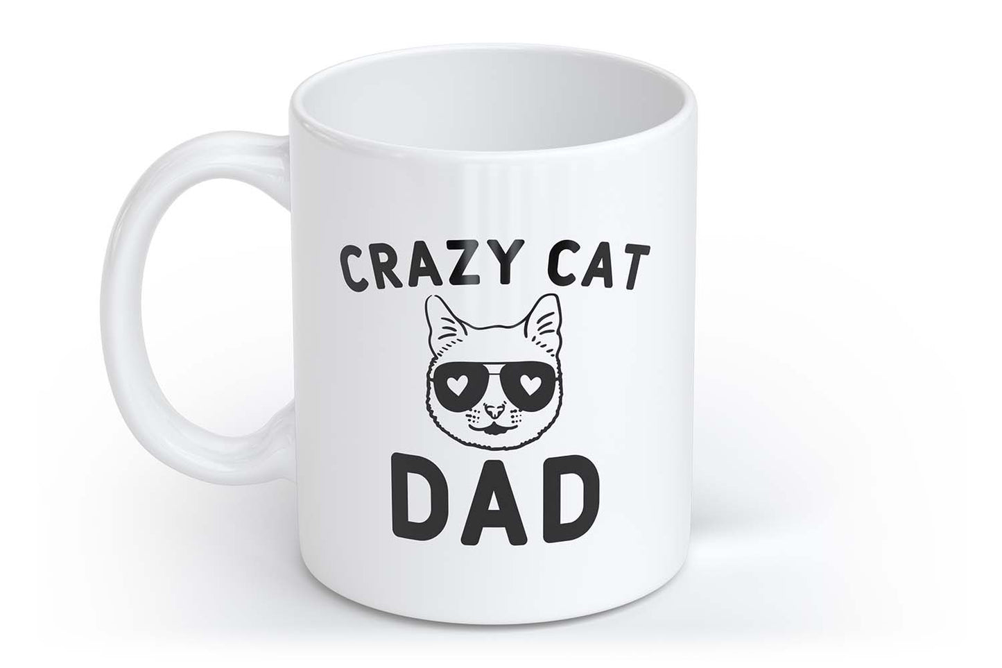 Crazy Cat Dad | Tasse mit Rund- & Herzhenkel | Your Attitude Club