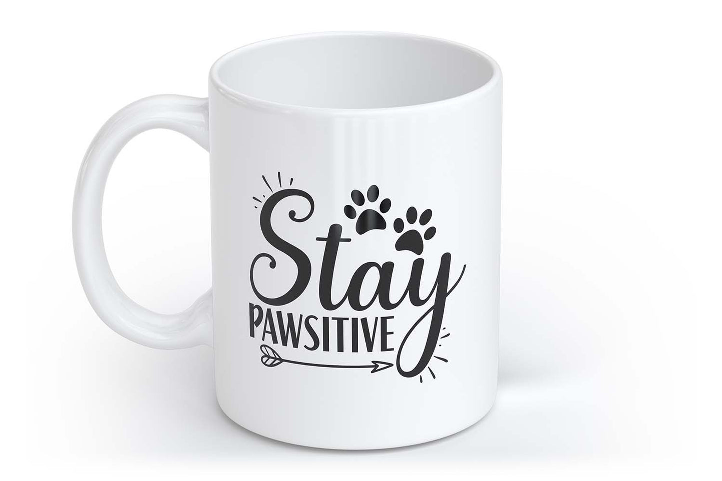 Stay Pawsitive | Tasse mit Rund- & Herzhenkel | Your Attitude Club