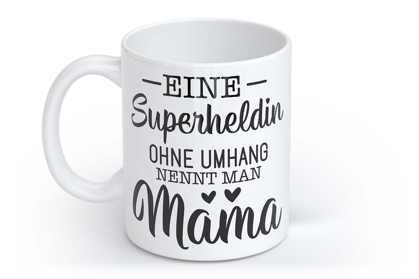 Eine Superhelding ohne Umhang nennt man Mama | Tasse + Beutel + Kerze