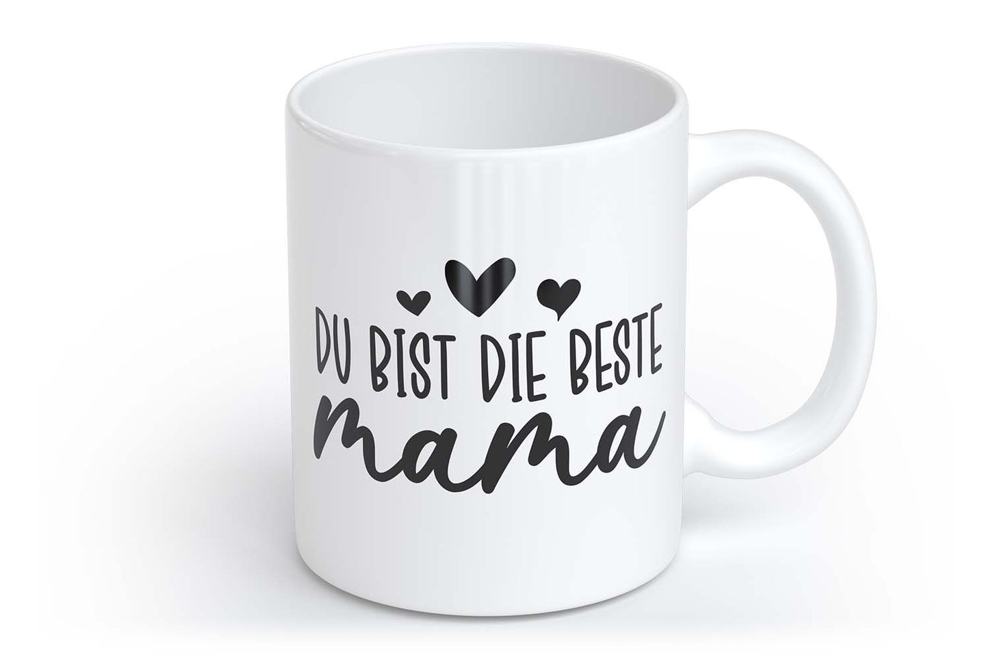 Du bist die beste Mama | Tasse mit Rund- & Herzhenkel | Your Attitude Club