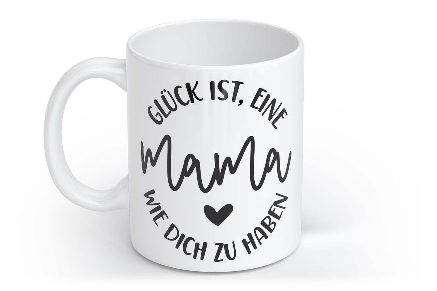 Glück ist, eine Mama wie dich zu haben | Tasse mit Rund- & Herzhenkel | Your Attitude Club