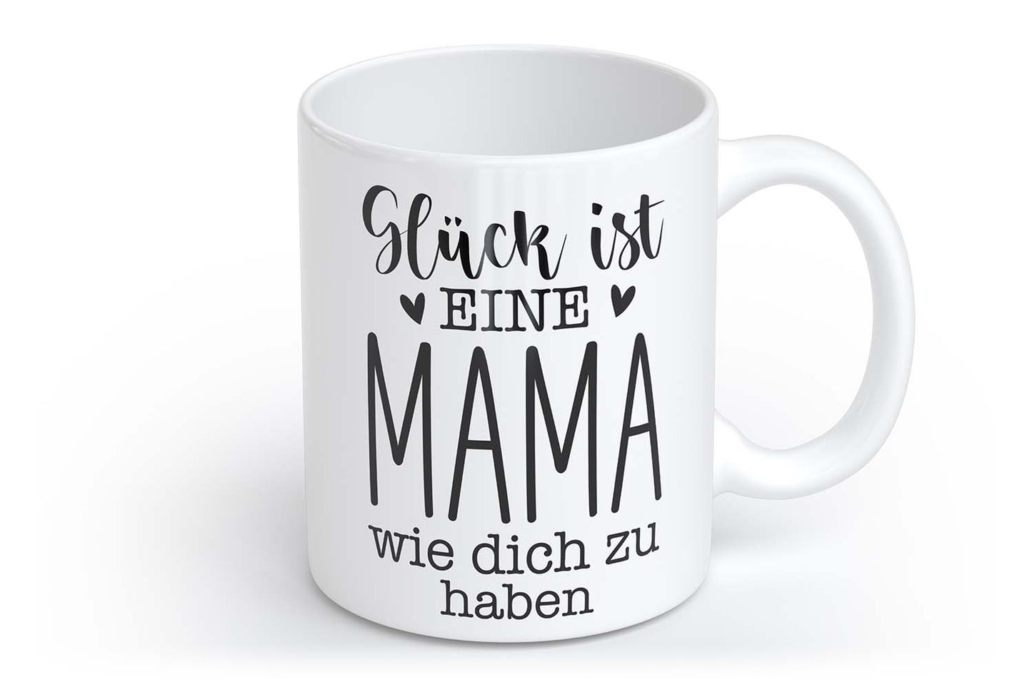 Glück ist, eine Mama wie dich zu haben | Tasse mit Rund- & Herzhenkel | Your Attitude Club