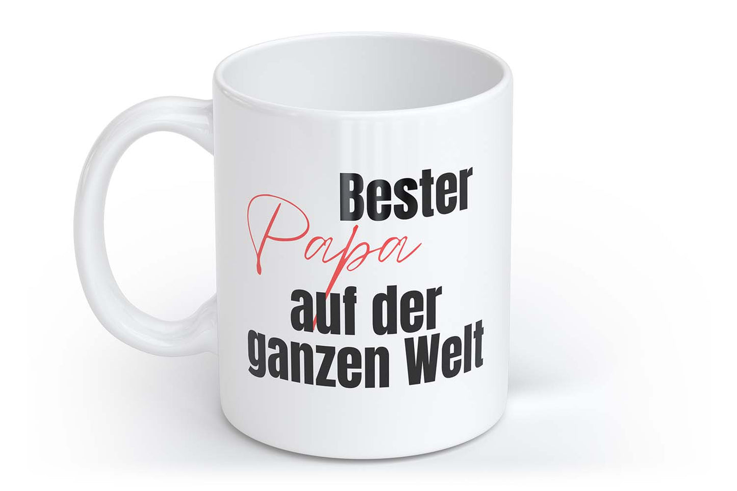 Beste Papa auf der ganzen Welt | Tasse mit Rund- & Herzhenkel | Your Attitude Club