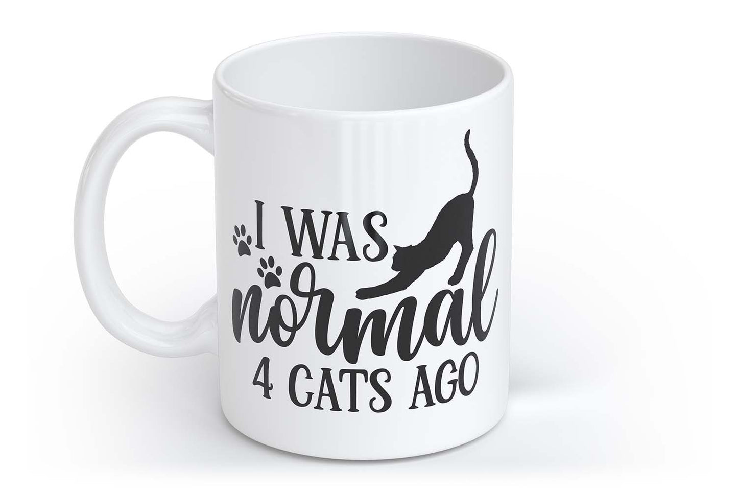 I was normal 4 cats ago | Tasse mit Rund- & Herzhenkel | Your Attitude Club