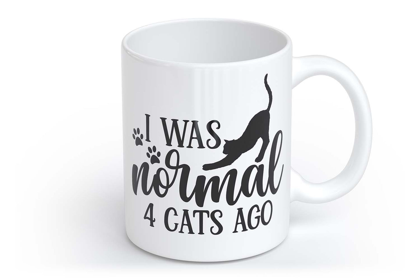 I was normal 4 cats ago | Tasse mit Rund- & Herzhenkel | Your Attitude Club