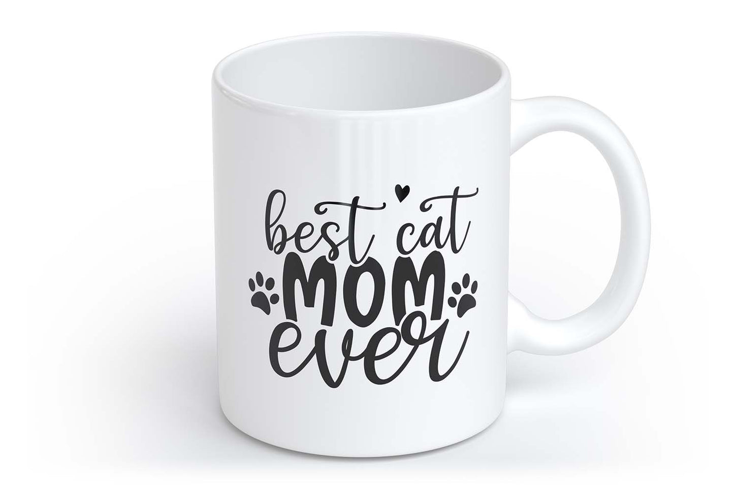 Best Cat Mom Ever | Tasse mit Rund- & Herzhenkel | Your Attitude Club