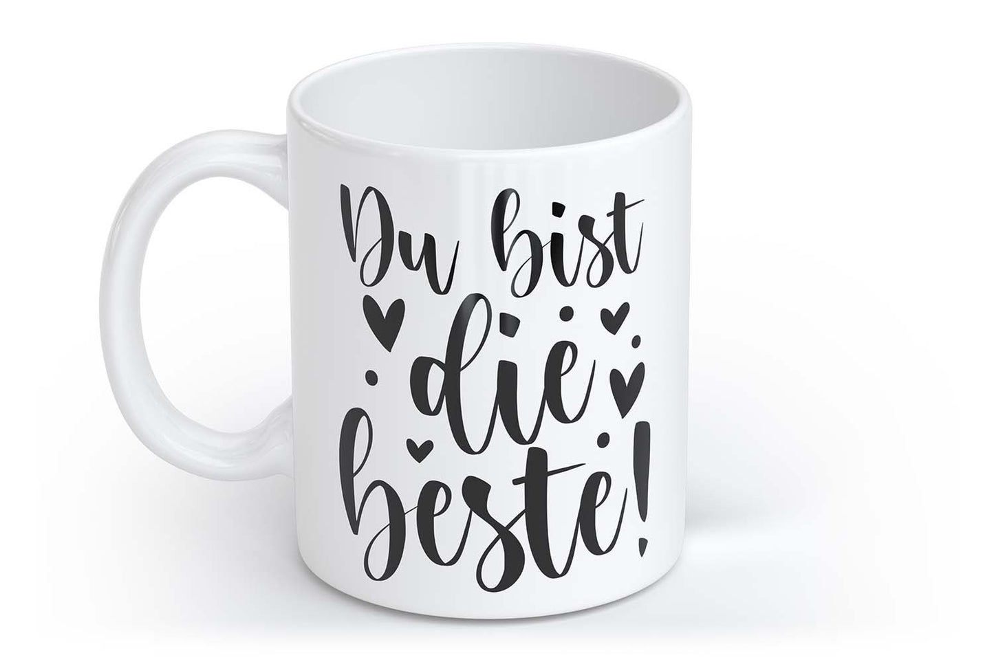 Du bist die Beste | Tasse mit Rund- & Herzhenkel | Your Attitude Club