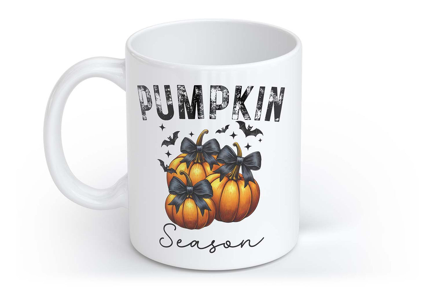 Pumpkin Season Kürbis mit Schleife | Tasse mit Rund- & Herzhenkel | Your Attitude Club