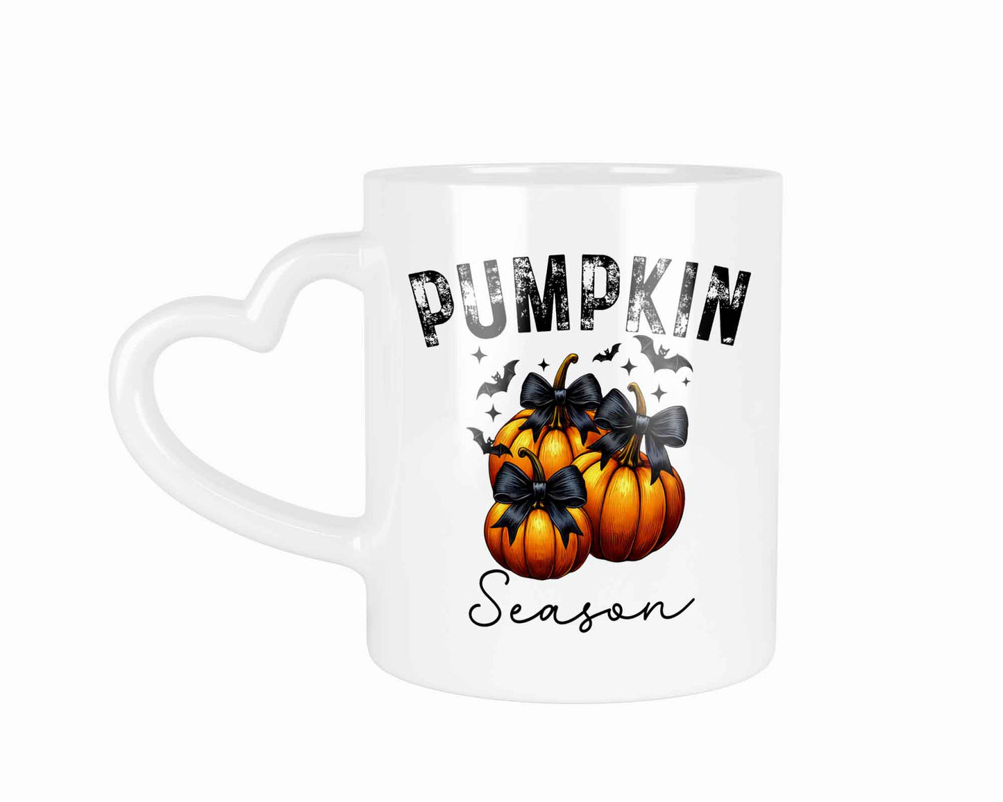 Pumpkin Season Kürbis mit Schleife | Tasse mit Rund- & Herzhenkel | Your Attitude Club