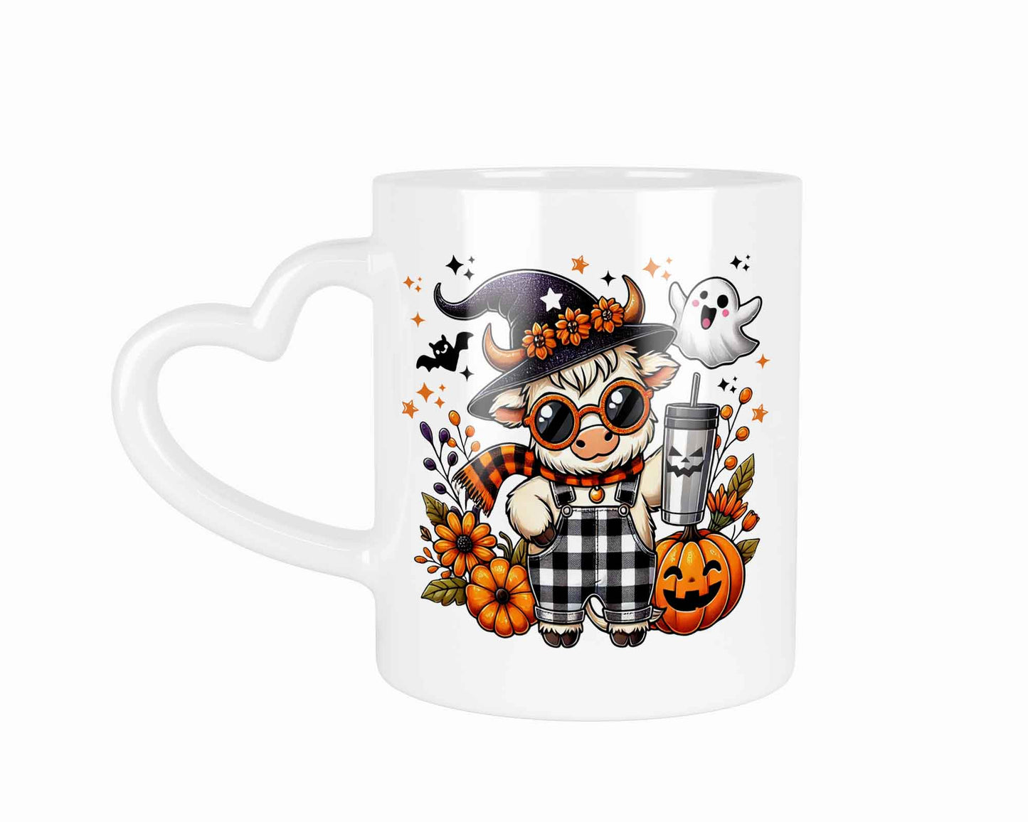 Halloween Kuh Cow Cowboy Cowgirl| Tasse mit Rund- & Herzhenkel | Your Attitude Club