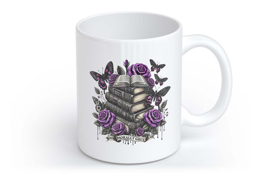 Halloween Tasse Buch Rose Gothic | Tasse mit Rund- & Herzhenkel | Your Attitude Club