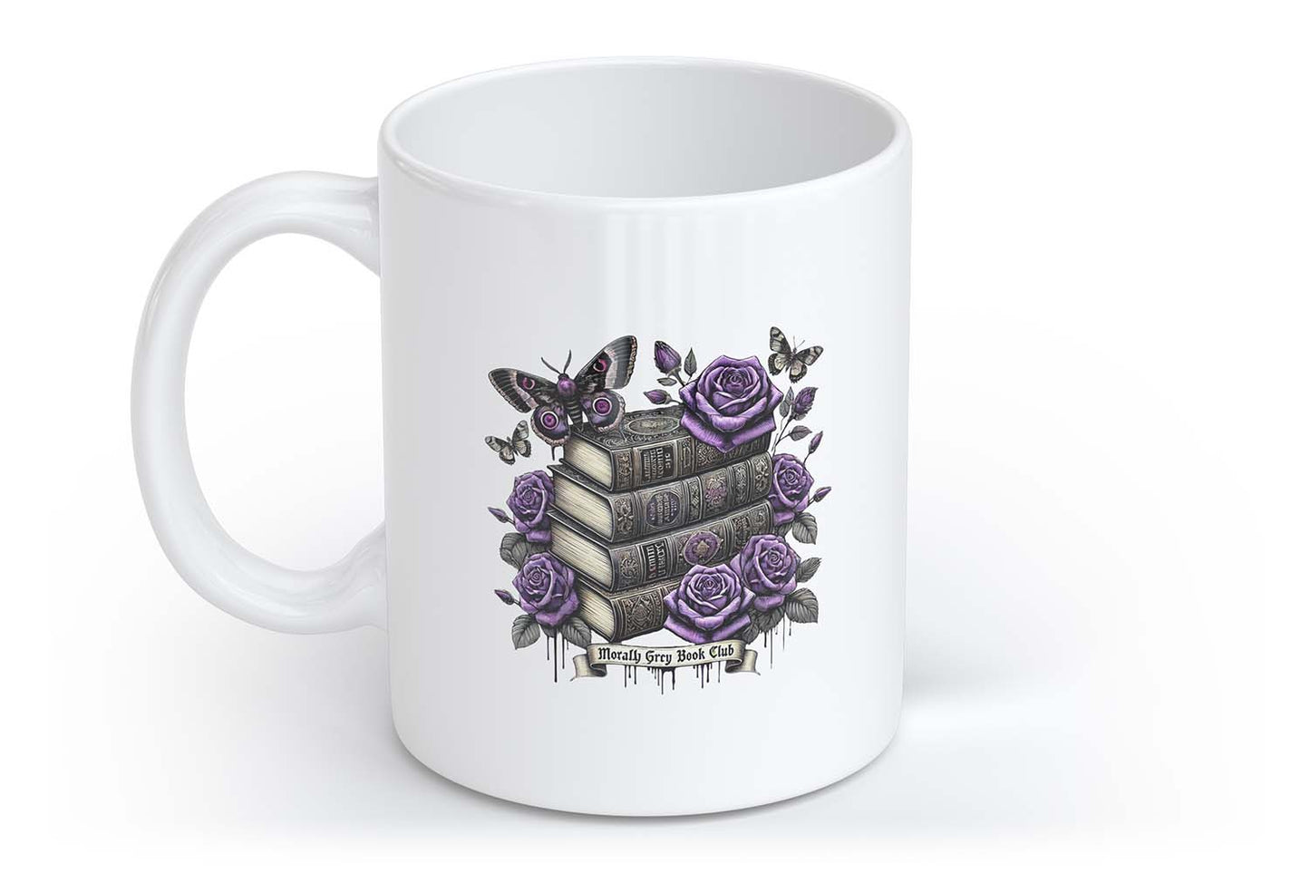 Halloween Tasse Buch Rose Gothic | Tasse mit Rund- & Herzhenkel | Your Attitude Club