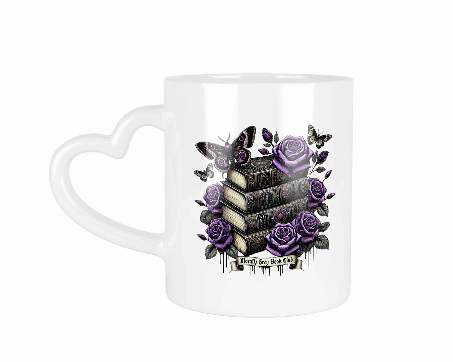 Halloween Tasse Buch Rose Gothic | Tasse mit Rund- & Herzhenkel | Your Attitude Club