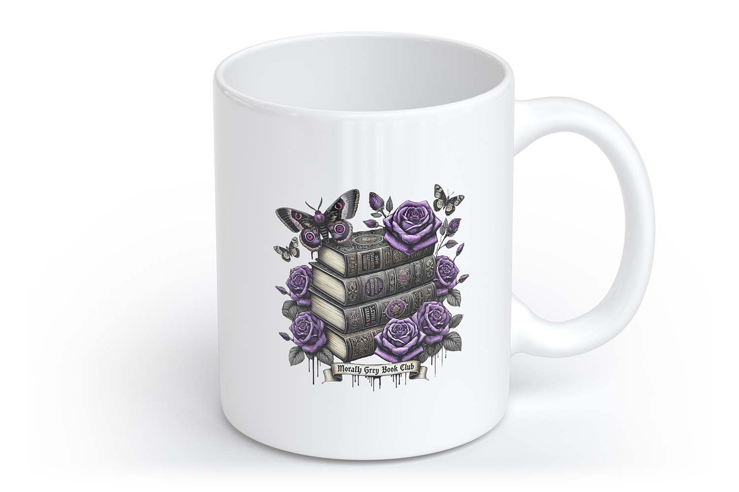 Halloween Tasse Buch Rose Gothic | Tasse mit Rund- & Herzhenkel | Your Attitude Club