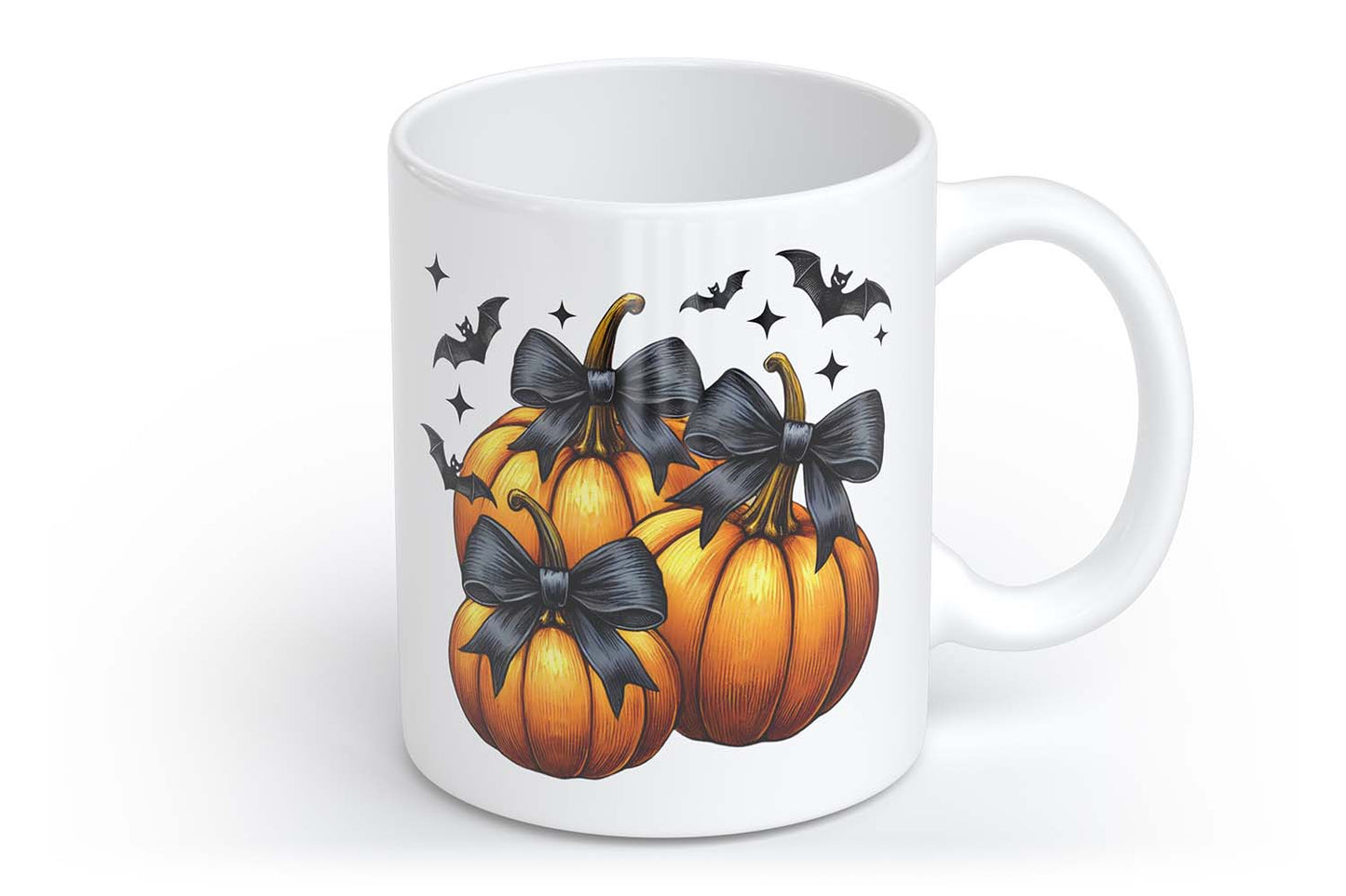 Halloween Kürbis mit Schleife | Tasse mit Rund- & Herzhenkel | Your Attitude Club