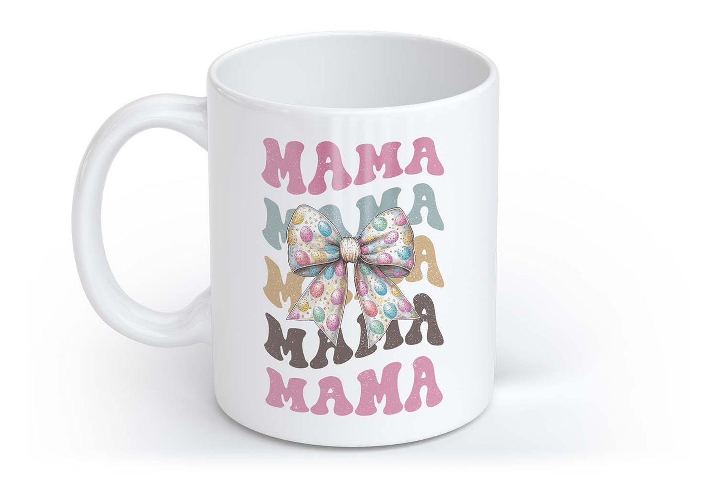 Mama Tasse mit Schleife | Tasse mit Rund- & Herzhenkel | Your Attitude Club