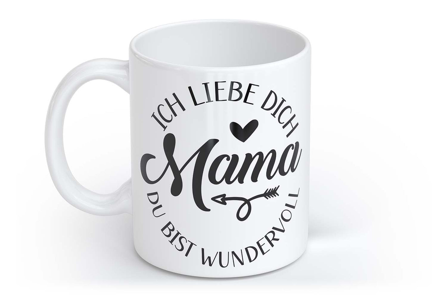 Ich liebe dich Mama du bist wundervoll | Tasse mit Rund- & Herzhenkel | Your Attitude Club