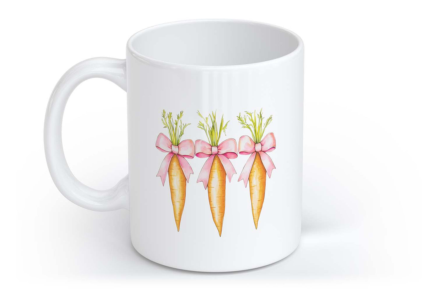 Tasse mit Schleife Karotten Ostern Easter | Tasse mit Rund- & Herzhenkel | Your Attitude Club