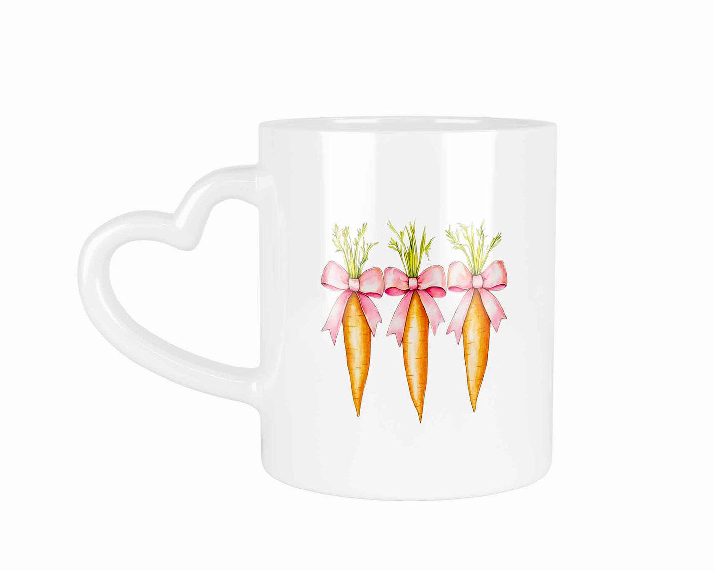 Tasse mit Schleife Karotten Ostern Easter | Tasse mit Rund- & Herzhenkel | Your Attitude Club