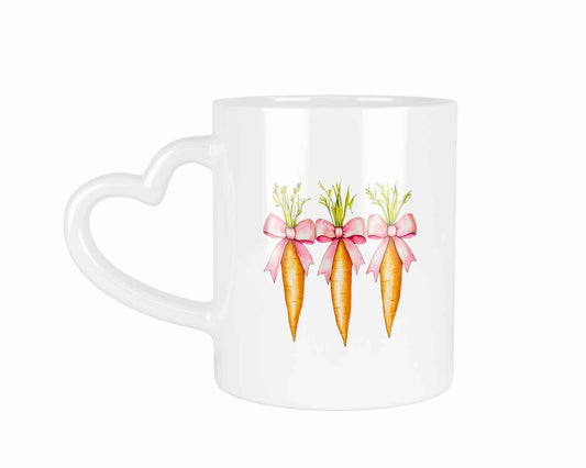 Tasse mit Schleife Karotten Ostern Easter | Tasse mit Herzhenkel | Your Attitude Club