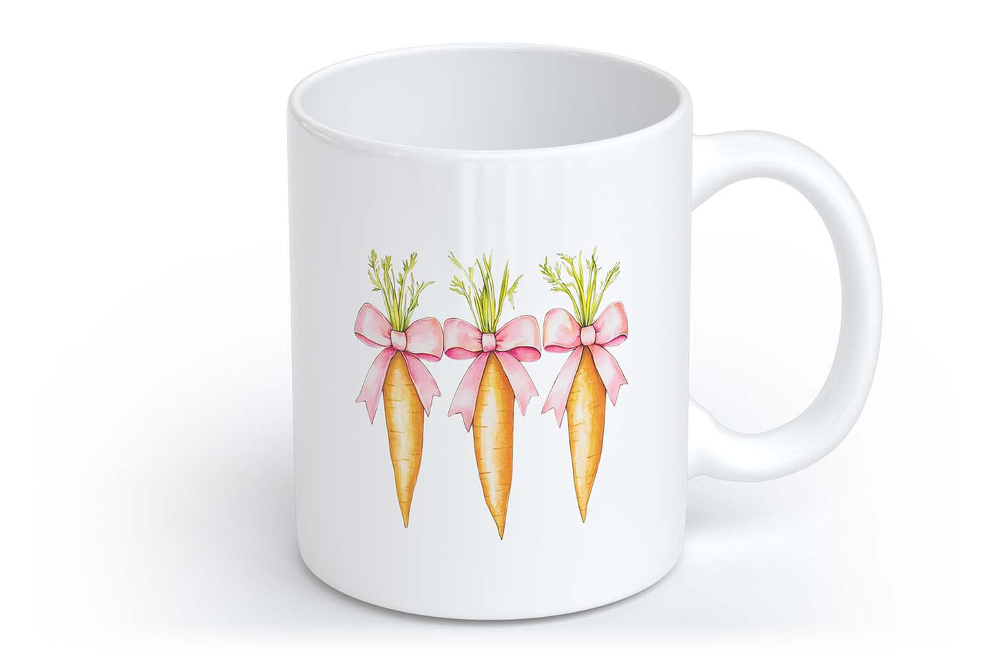 Tasse mit Schleife Karotten Ostern Easter | Tasse mit Rund- & Herzhenkel | Your Attitude Club