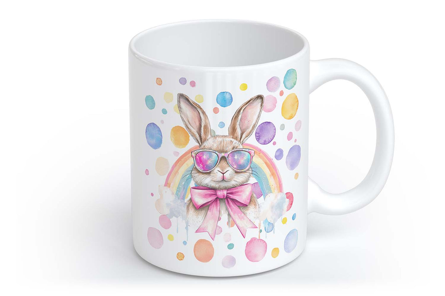 Cooles buntes Oster Bunny Tasse Easter Hase Häschen | Tasse mit Herzhenkel | Your Attitude Club