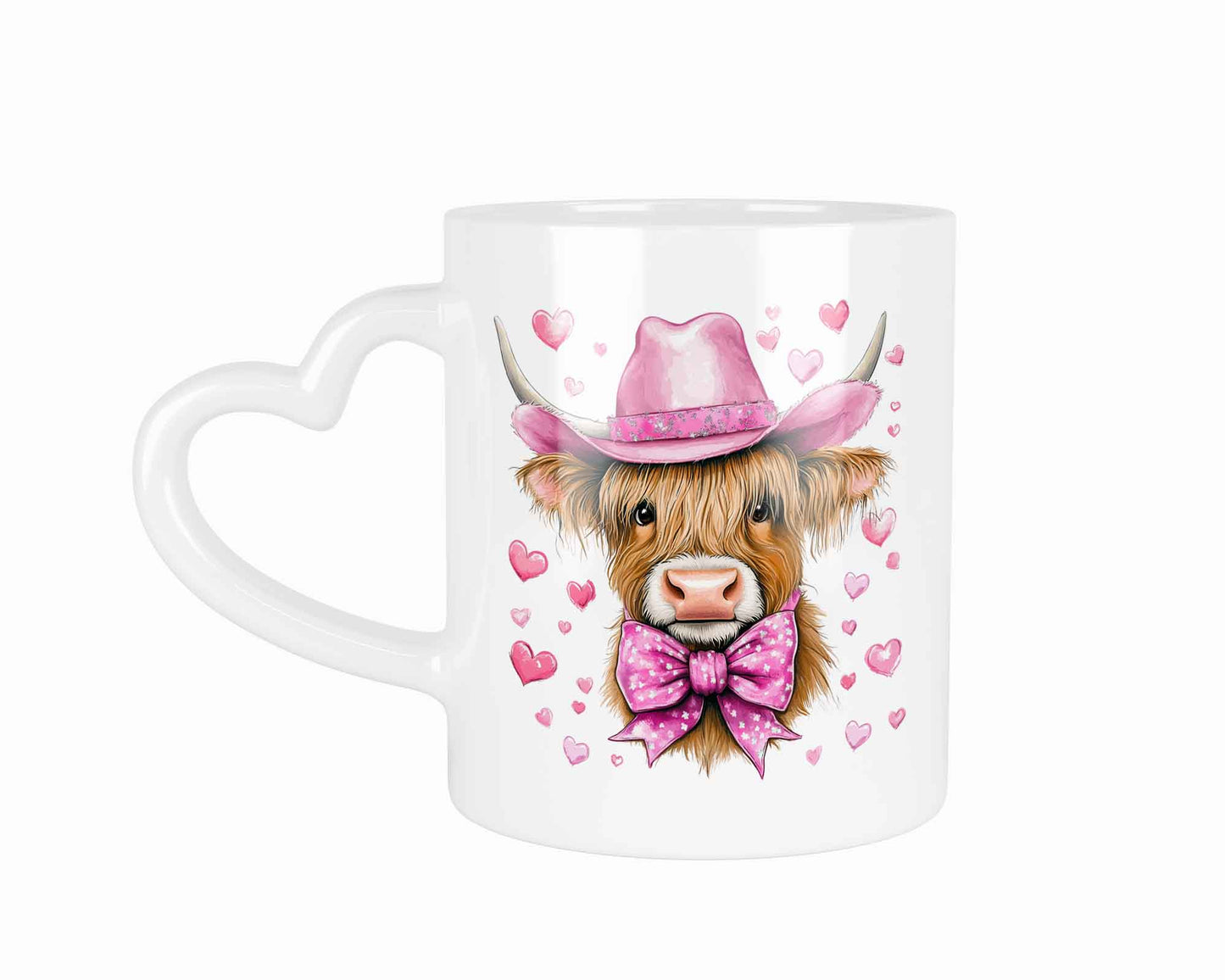 Valentinstag Kuh Cowgirl Cowboy | Tasse mit Rund- & Herzhenkel | Your Attitude Club