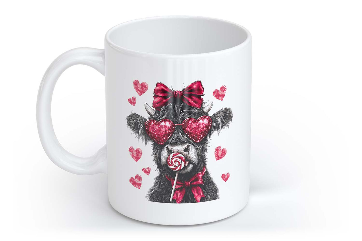 Valentinstag Kuh mit Lollie Cowgirl Cowboy | Tasse mit Rund- & Herzhenkel | Your Attitude Club