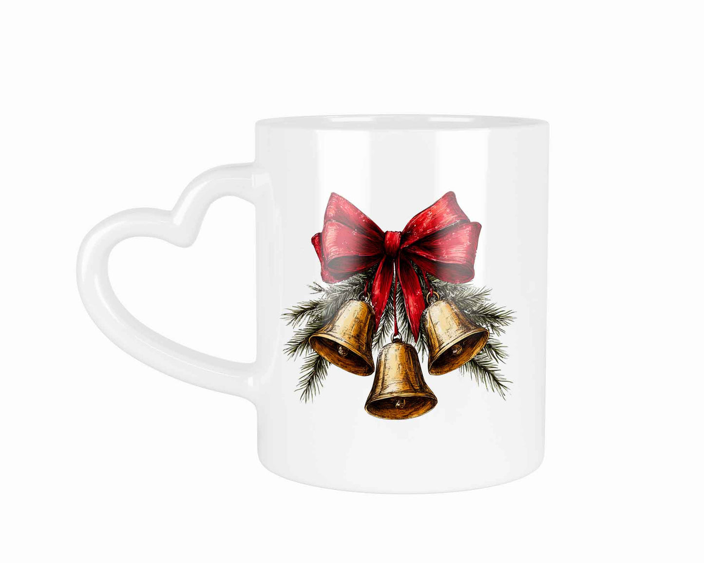 Weihnachtsglocken Gingle Bells | Tasse mit Rund- & Herzhenkel | Your Attitude Club