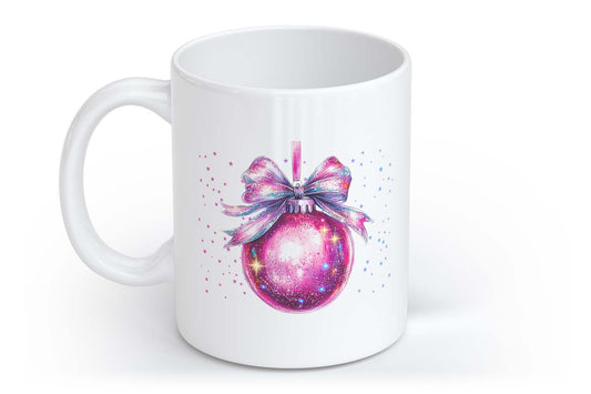 Pink Christmas Ornament Weihnachtskugel | Tasse mit Rund- & Herzhenkel | Your Attitude Club