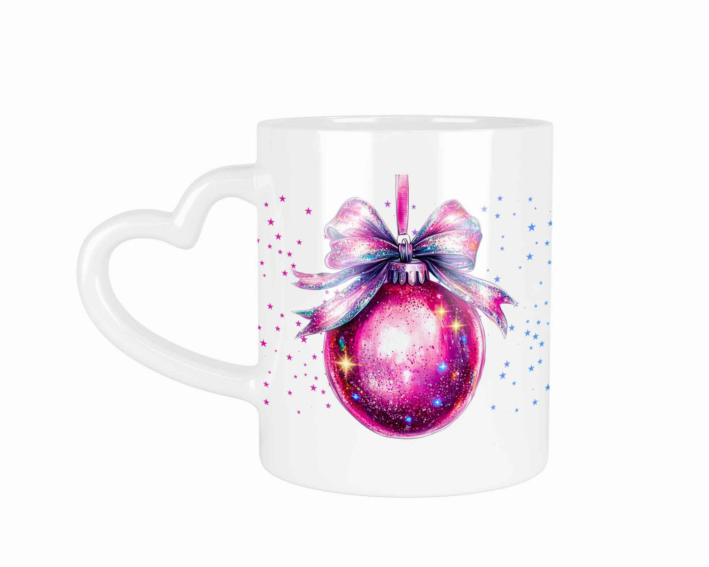 Pink Christmas Ornament Weihnachtskugel | Tasse mit Rund- & Herzhenkel | Your Attitude Club