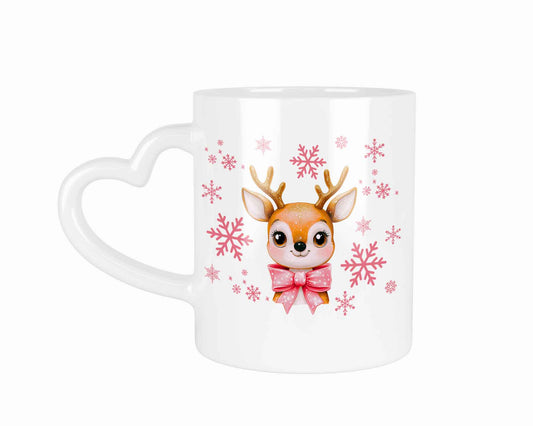 Weihnachten Reh Rentier | Tasse mit Rund- & Herzhenkel | Your Attitude Club