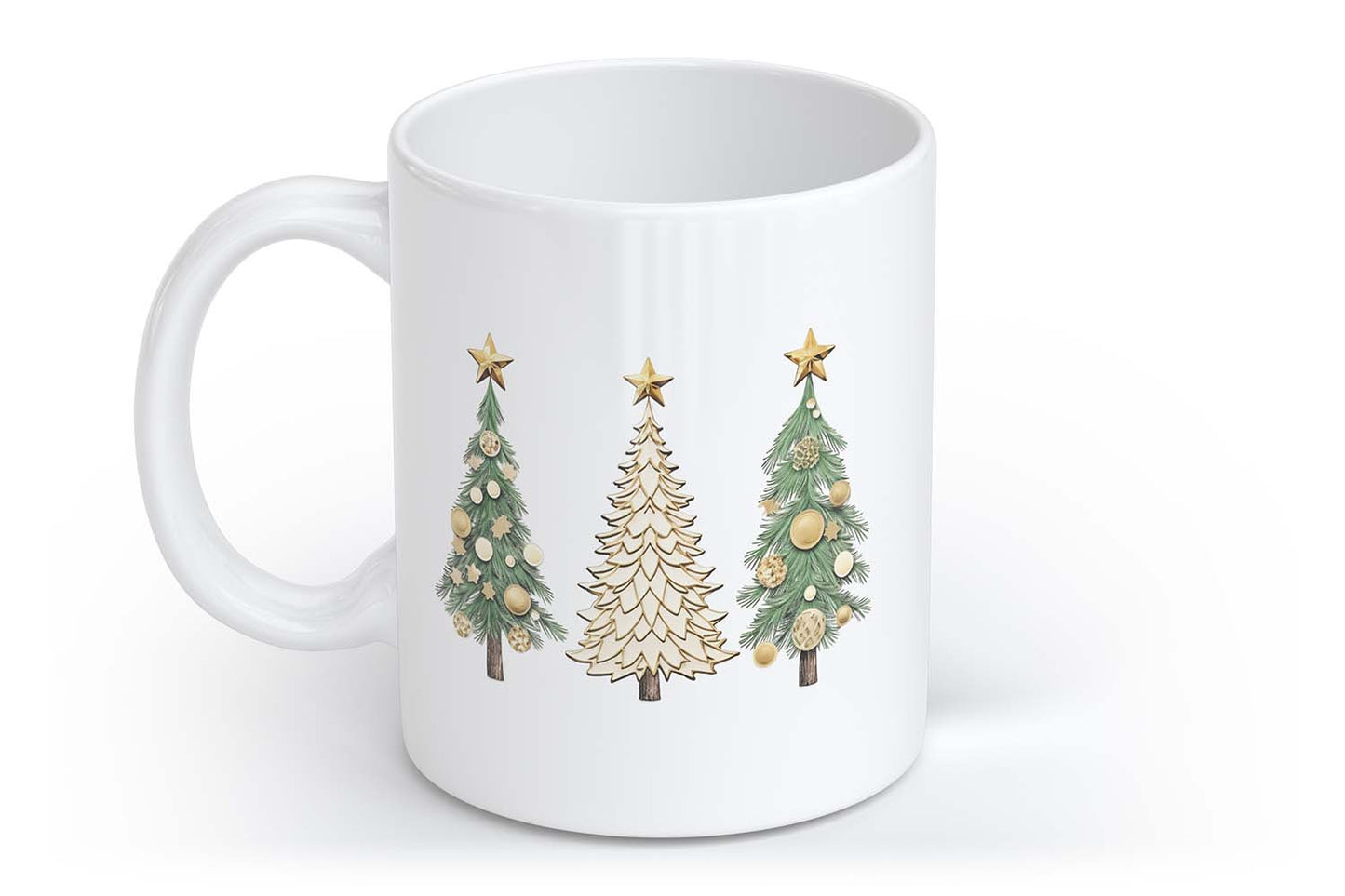 Goldener Weihnachtsbaum Christbaum christmas Tree | Tasse mit Rund- & Herzhenkel | Your Attitude Club