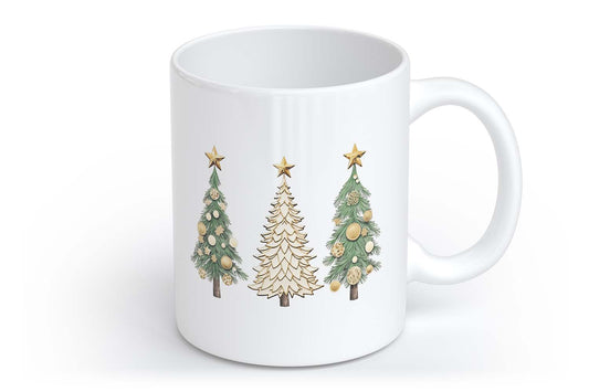 Goldener Weihnachtsbaum Christbaum christmas Tree | Tasse mit Rund- & Herzhenkel | Your Attitude Club