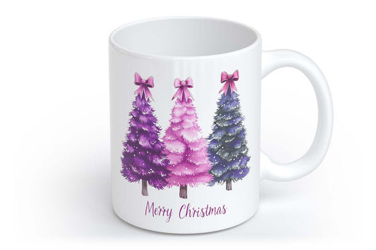 Lila Purple Weihnachtsbaum Christbaum christmas Tree | Tasse mit Rund- & Herzhenkel | Your Attitude Club