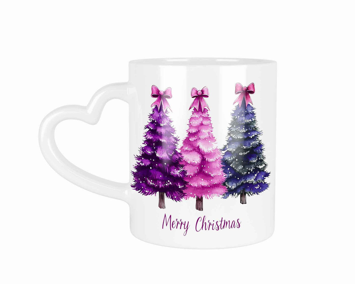 Lila Purple Weihnachtsbaum Christbaum christmas Tree | Tasse mit Rund- & Herzhenkel | Your Attitude Club