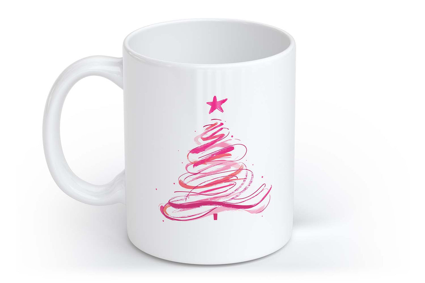 Pinker Weihnachtsbaum | Tasse mit Rund- & Herzhenkel | Your Attitude Club