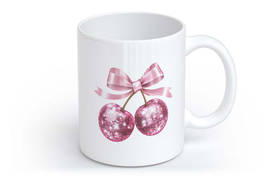 Disko Kirsche Cherry mit Schleife | Tasse mit Rund- & Herzhenkel | Your Attitude Club