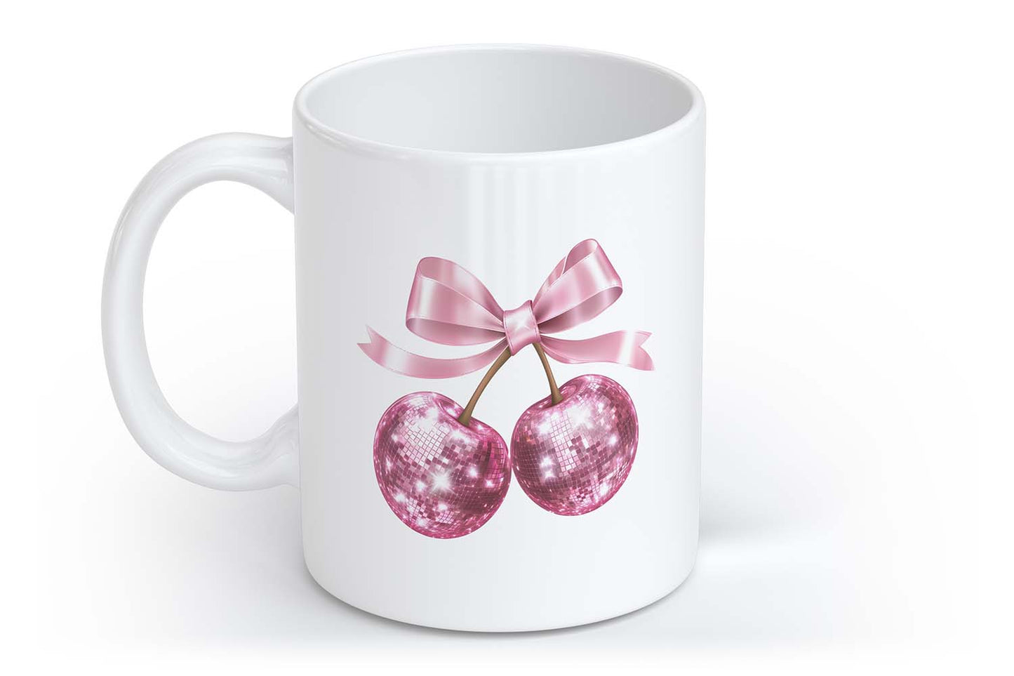 Disko Kirsche Cherry mit Schleife | Tasse mit Rund- & Herzhenkel | Your Attitude Club