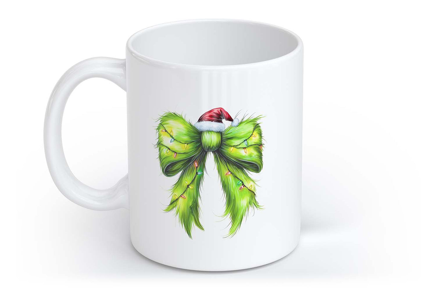 Grinch Schleife Weihnachten | Tasse mit Rund- & Herzhenkel | Your Attitude Club