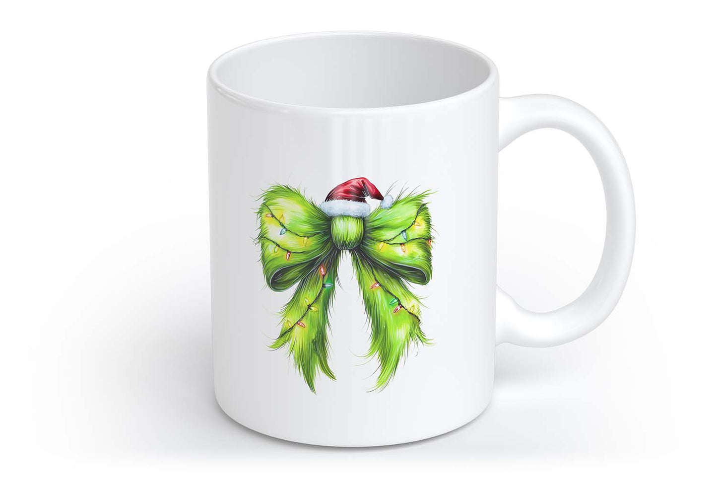 Grinch Schleife Weihnachten | Tasse mit Rund- & Herzhenkel | Your Attitude Club