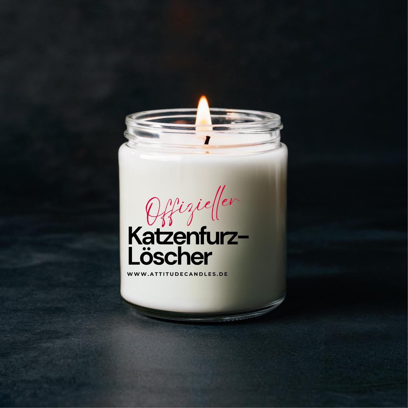 Offizieller Katzenfurz Löscher | Attitude Candles | versch. Größen Duftkerze Geschenk Geburtstag Hochzeit Weihnachten Einweihung