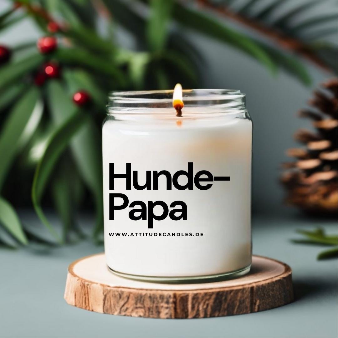 Hunde Papa | Attitude Candles | versch. Größen Duftkerze Geschenk Geburtstag Hochzeit Weihnachten Einweihung