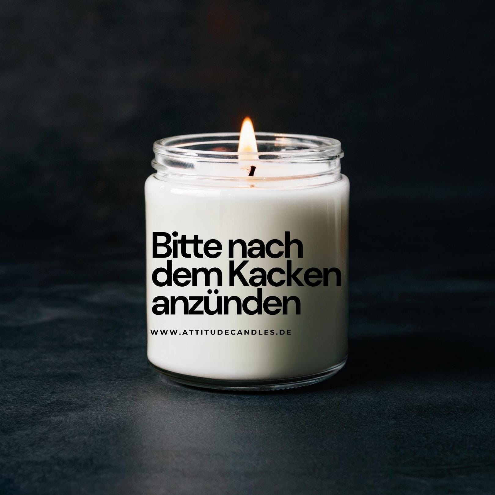 Bitte nach dem Kacken anzünden | Attitude Candles | versch. Größen Duftkerze Geschenk Geburtstag Hochzeit Weihnachten Einweihung