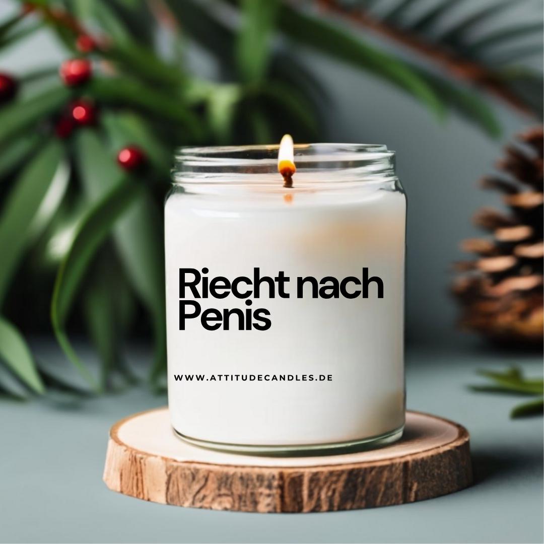 Riecht nach Penis | Attitude Candles | versch. Größen Duftkerze Geschenk Geburtstag Hochzeit Weihnachten Einweihung