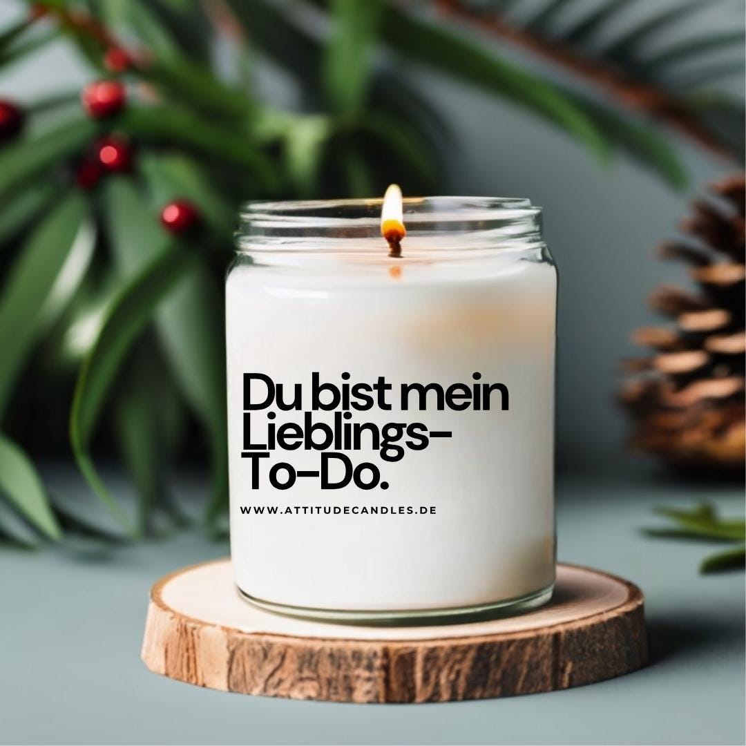 Du bist mein Lieblings-To-Do | Attitude Candles | versch. Größen Duftkerze Geschenk Geburtstag Hochzeit Weihnachten Einweihung