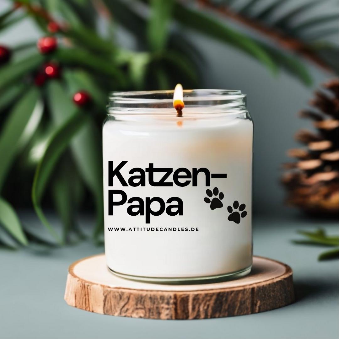 Katzen Papa | Attitude Candles | versch. Größen Duftkerze Geschenk Geburtstag Hochzeit Weihnachten Einweihung