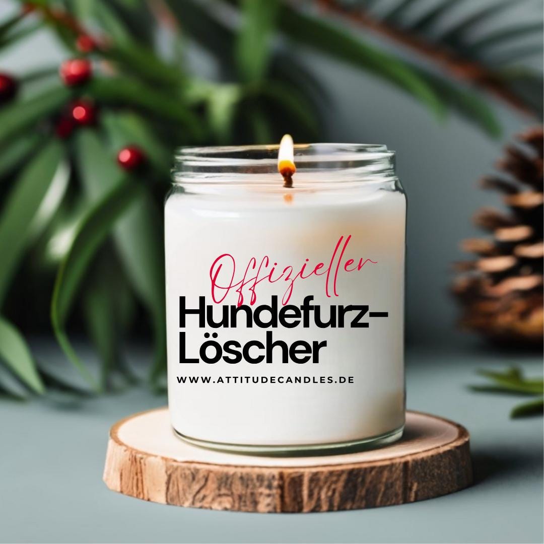 Offizieller Hundefurz Löscher | Attitude Candles | versch. Größen Duftkerze Geschenk Geburtstag Hochzeit Weihnachten Einweihung